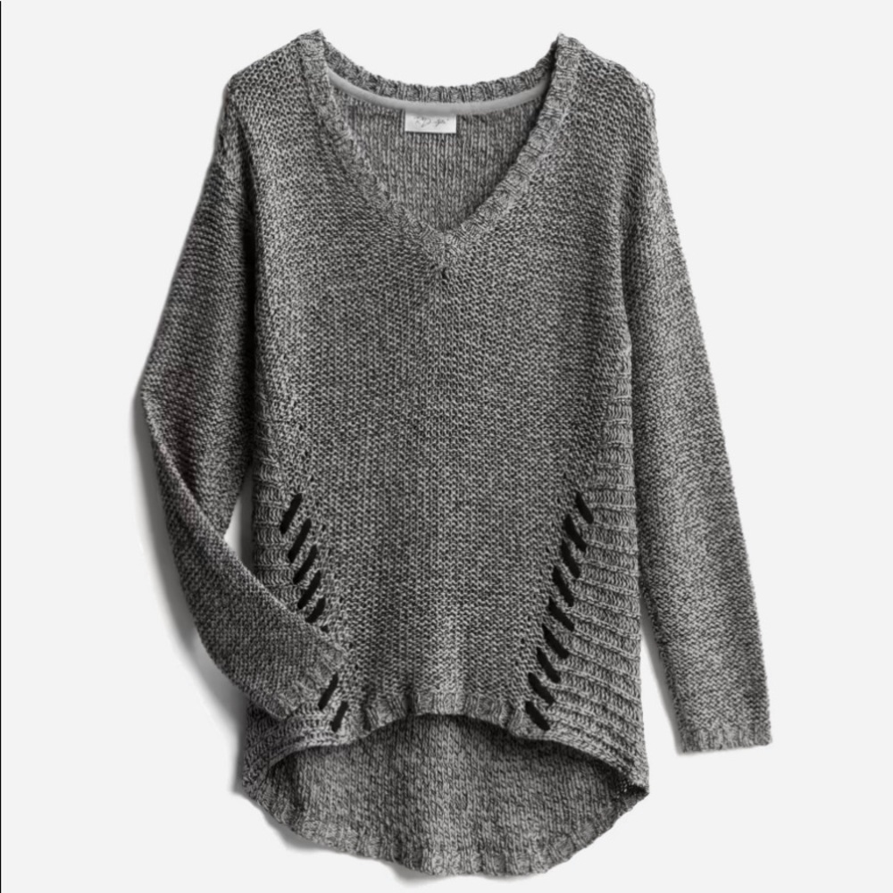 RD Style Gray Stitch Detail Pullover